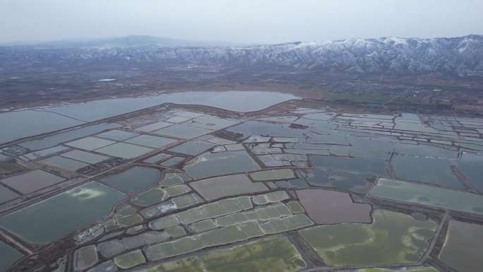 山西运城冬日盐湖