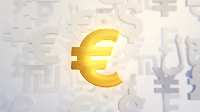 欧元货币循环在一个3D动画
