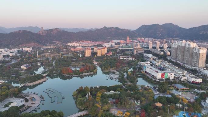 台州温岭锦屏公园航拍