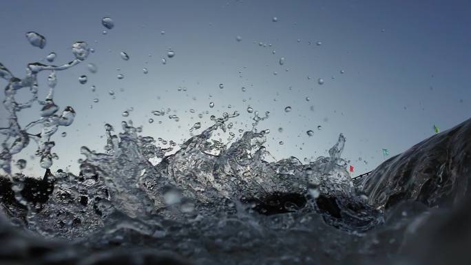 慢速流水低视觉特写