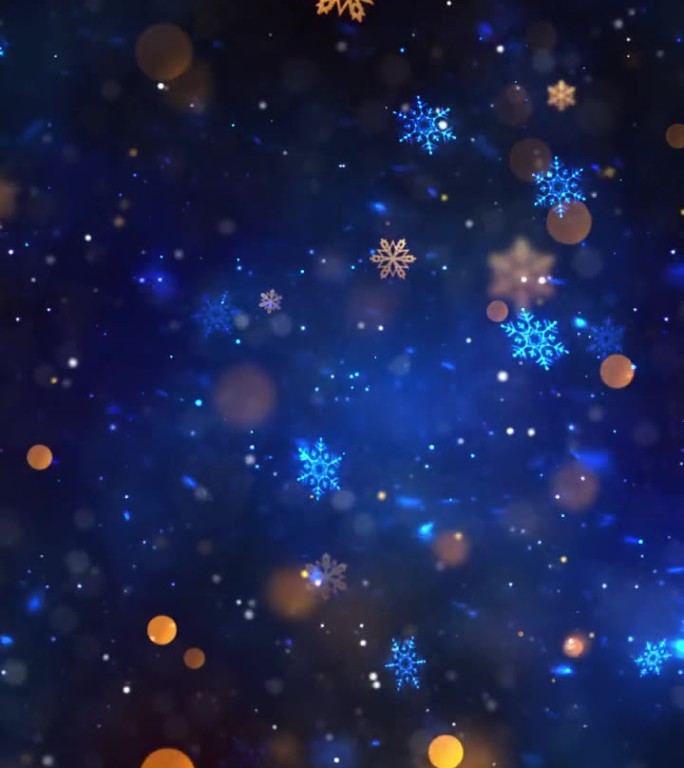 圣诞雪和雪花背景竖屏飘雪抖音快手短视频