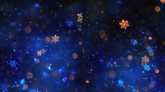 圣诞雪和雪花背景竖屏飘雪抖音快手短视频