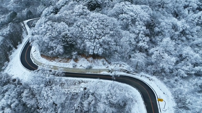 旺苍县光头山雪景