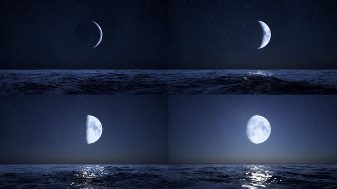 海面月球变化视频