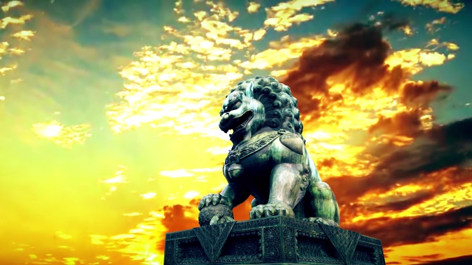 故宫宫殿石狮子