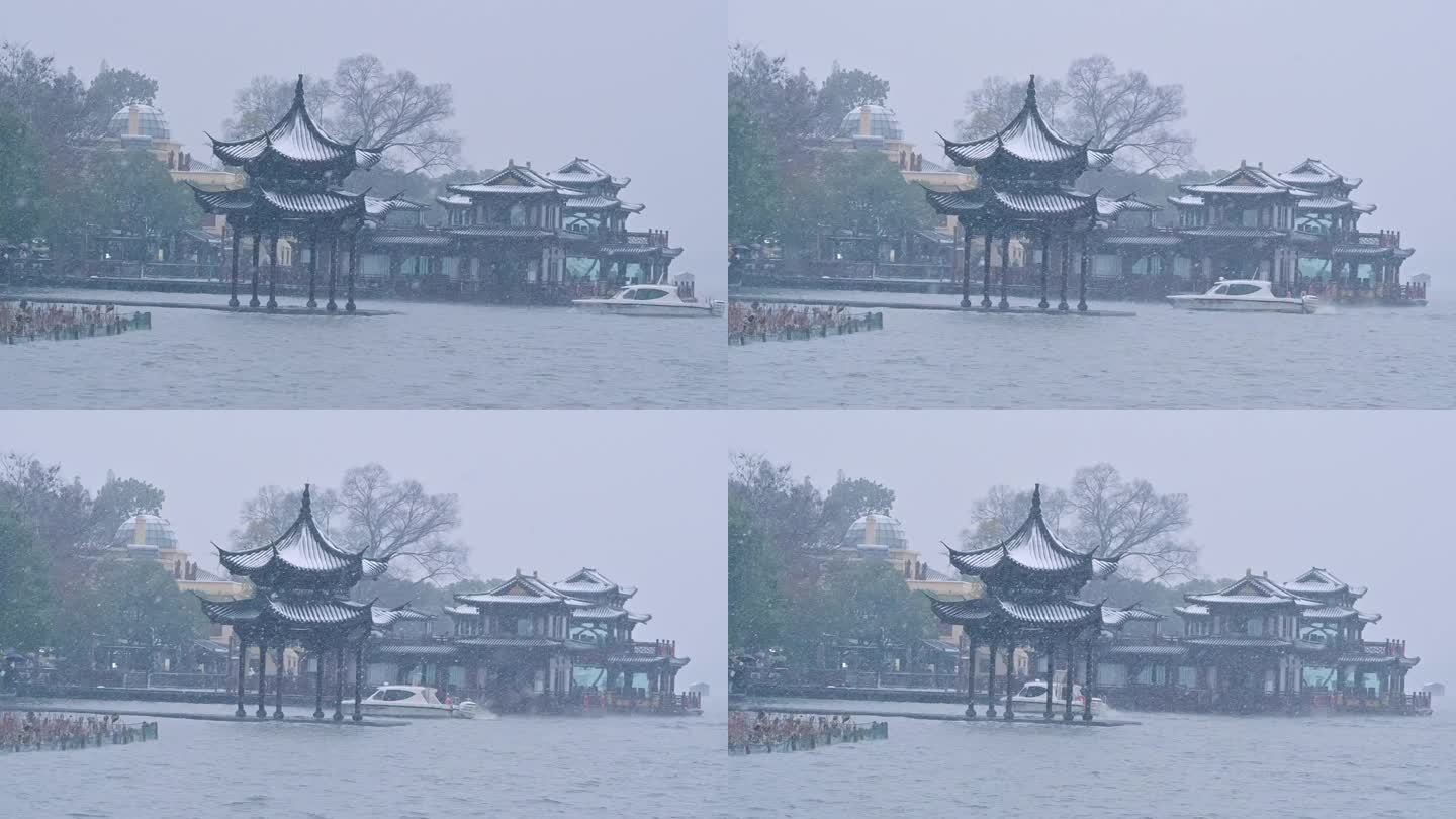 杭州西湖雪景