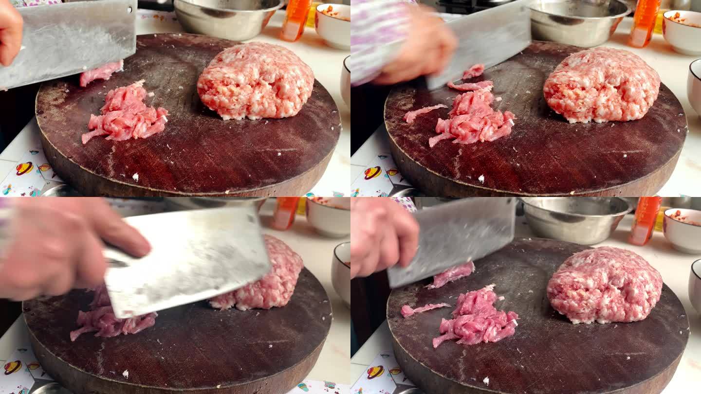 切肉末猪肉