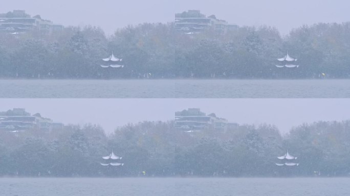 杭州西湖雪景