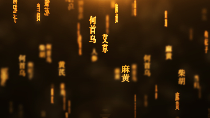 中药材传统文化文字动画循环背景