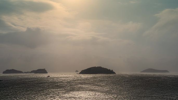 大连市大连岛屿海浩沸腾的大海延时素材