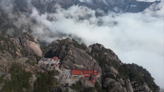 安徽黄山风景区云海延时唯美风景视频素材4