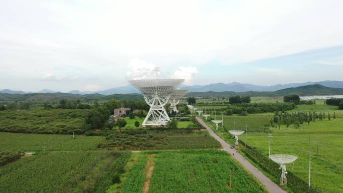 航拍北京密云不老屯国家天文台