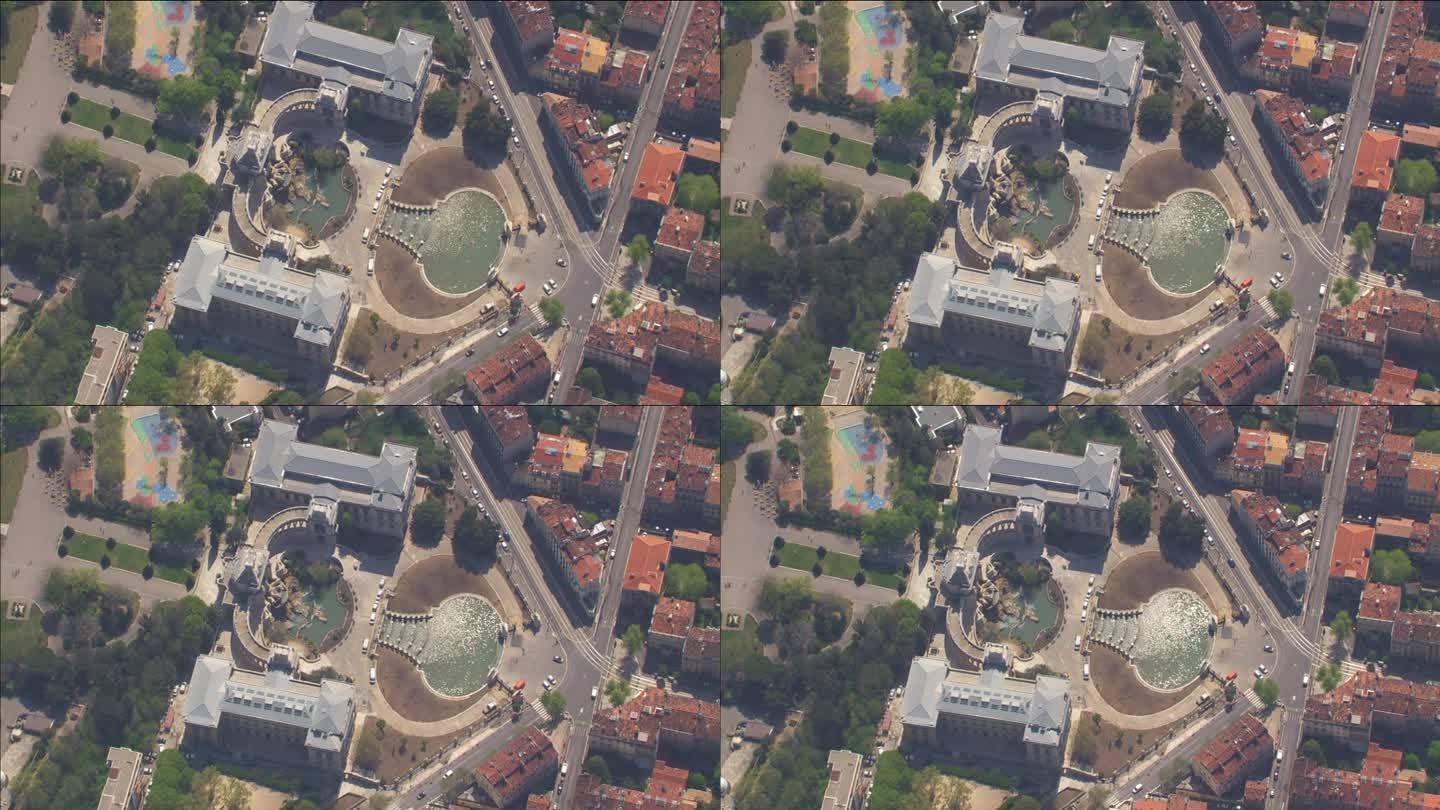 法国南部马赛市的朗尚宫鸟瞰图