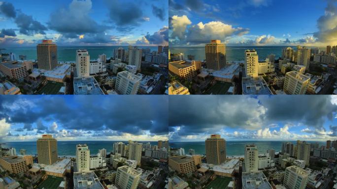 圣胡安，波多黎各蓝天白云风起云涌地标