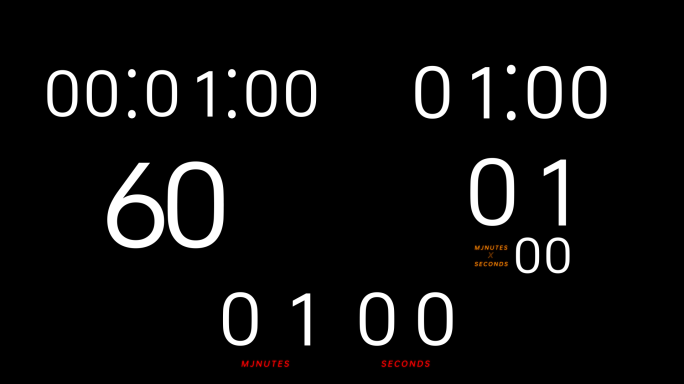 5款  1分钟倒计时可随意修改（透明底）