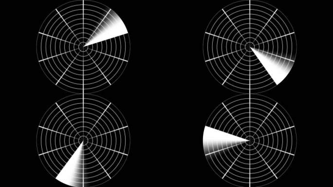 白色无线雷达扫描