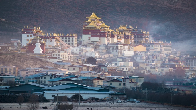 香格里拉松赞林寺延时