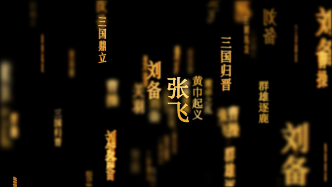 三国演义传统文化文字动画循环背景