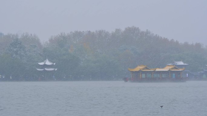 杭州西湖雪景