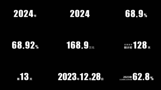 2024年份企业数据宣传片数字跳动动画