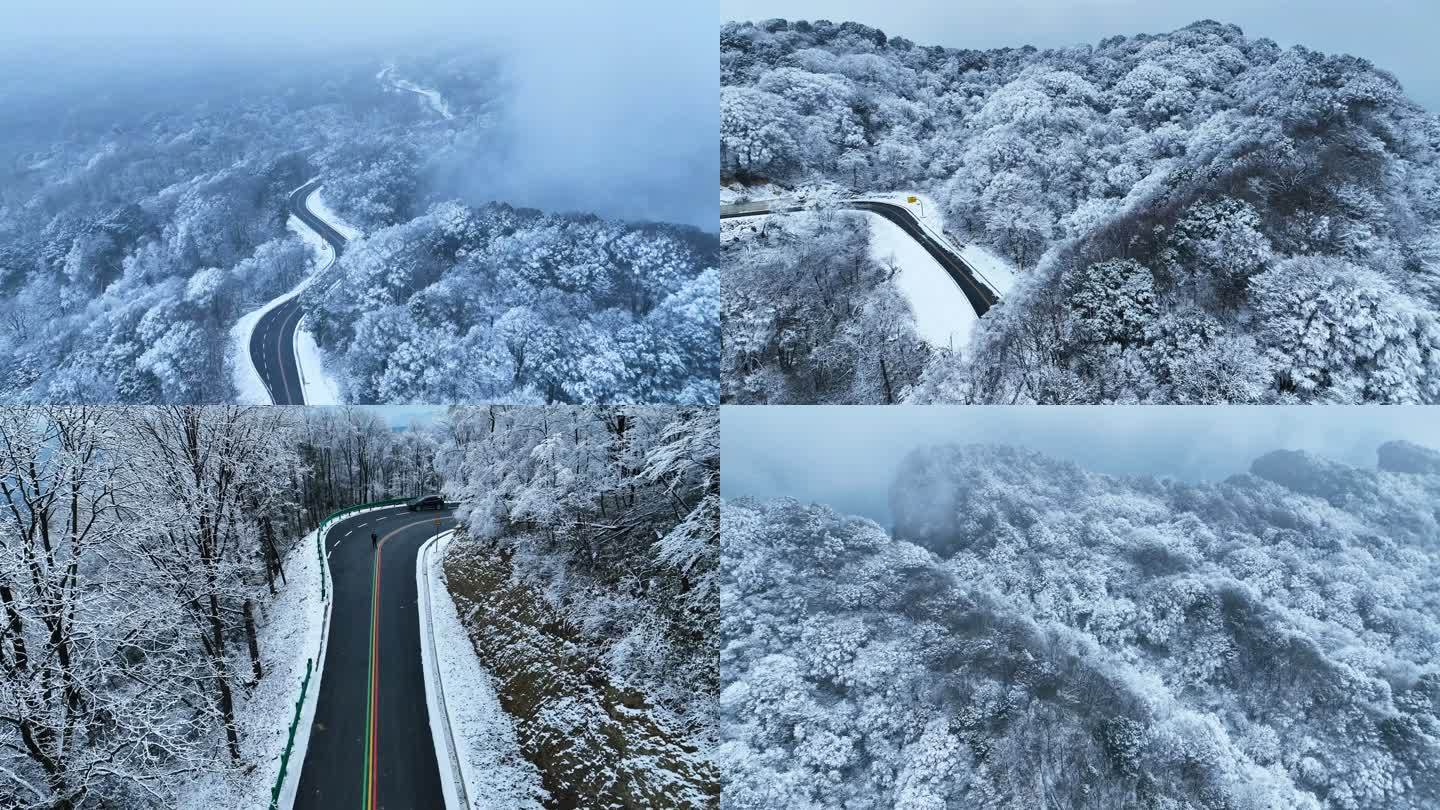 旺苍县光头山雪景