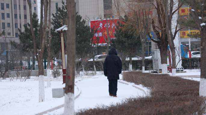 【4K合集】通用城市街道雪景空镜