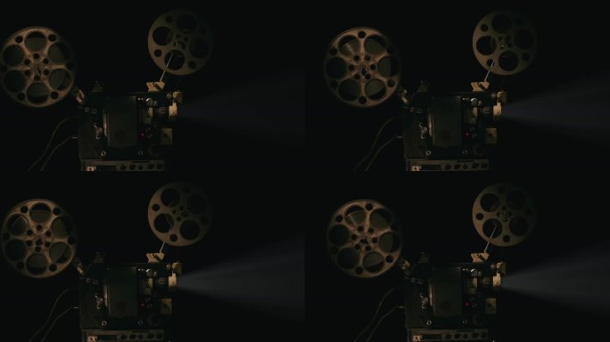 【视频素材】老式放映机