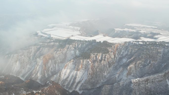 黄土高原雪景