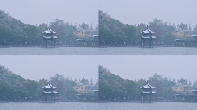杭州西湖雪景