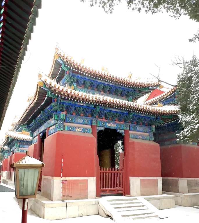北京雪中孔庙高清视频