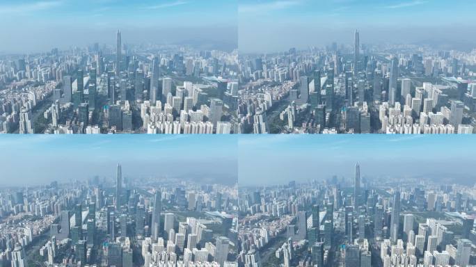 深圳平安金融中心航拍城市高楼大厦建筑风光