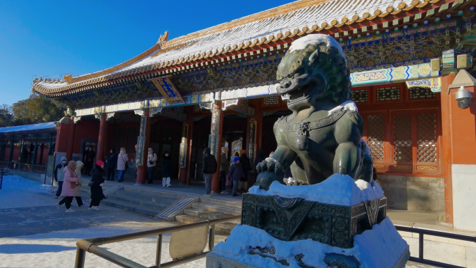 排云殿 颐和园 古建雪景