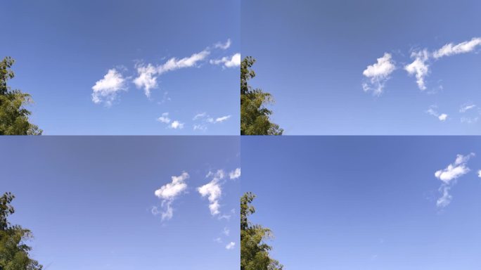 蓝天白云延时拍摄空镜