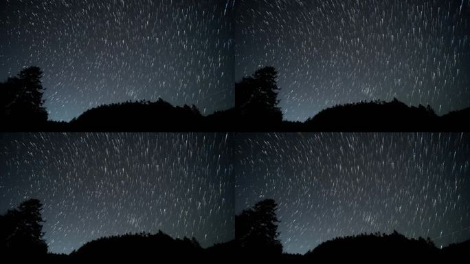 双子座流星雨星轨延时摄影