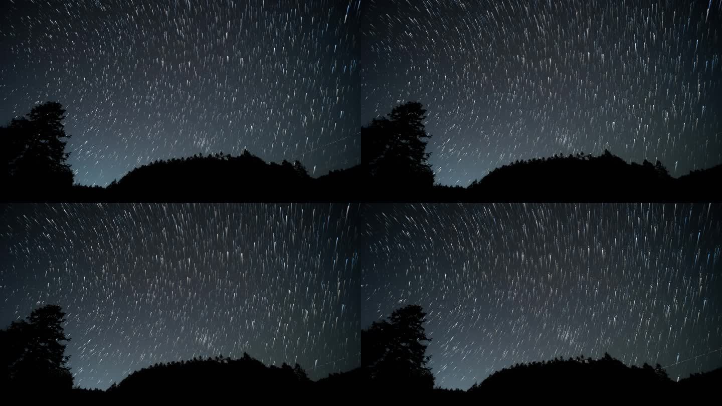 双子座流星雨星轨延时摄影