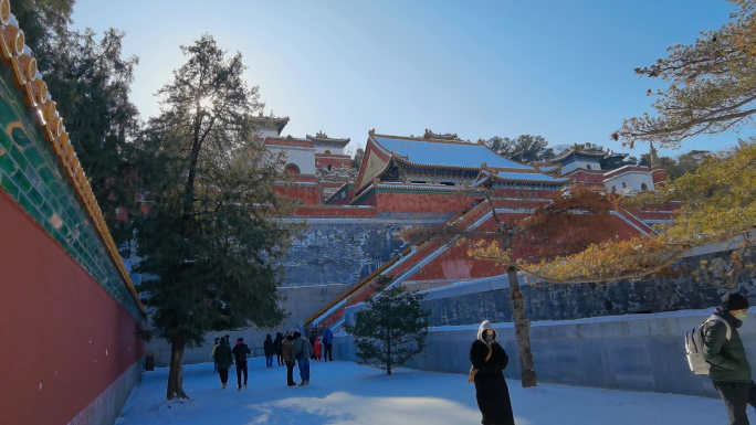 须弥灵境建筑群 颐和园雪景