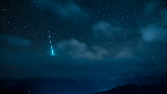 星空延时双子座流星雨