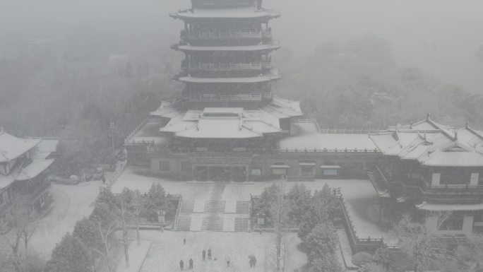 济南超然楼雪景