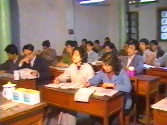 80年代备战高考自习学习 改革开放