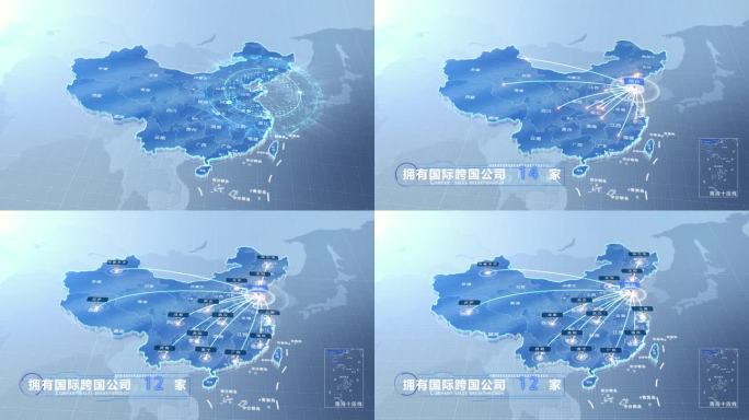 烟台中国地图业务辐射范围科技线条企业产业