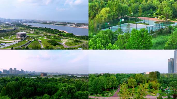 山东省日照市植物园航拍视频