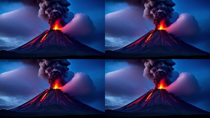 爆发的活火山