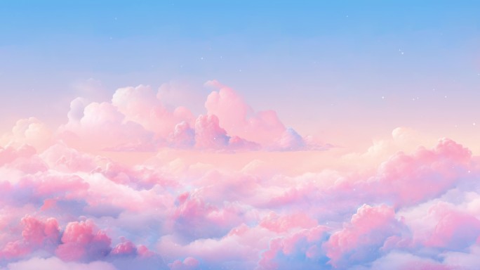 大屏-粉色云背景