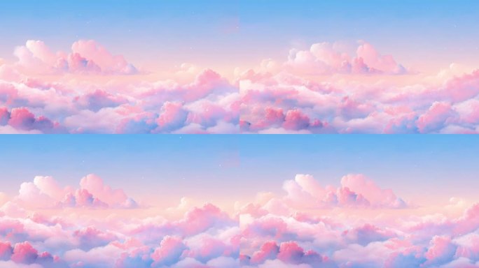 大屏-粉色云背景