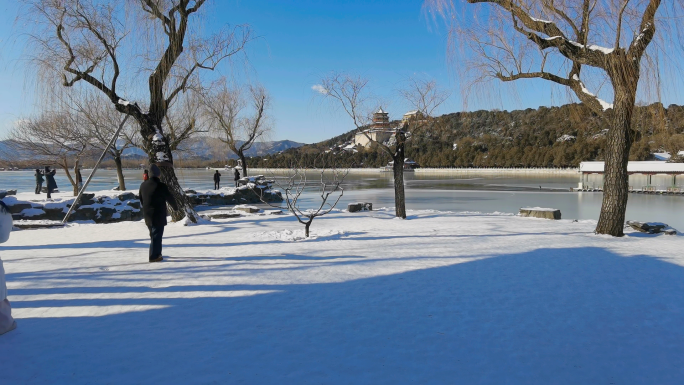 昆明湖 颐和园 雪景