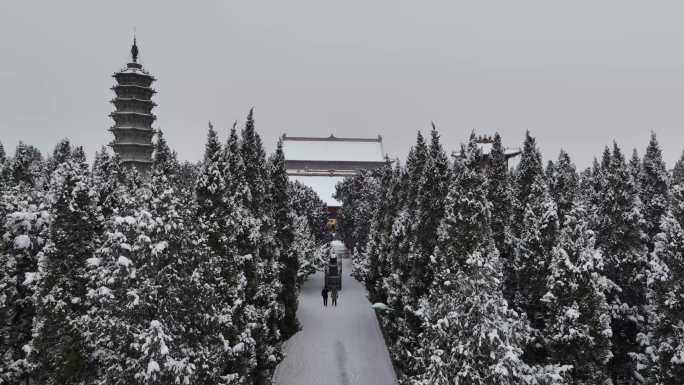 赵州桥雪景