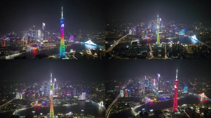 广州灯光节，一线城市夜晚风光