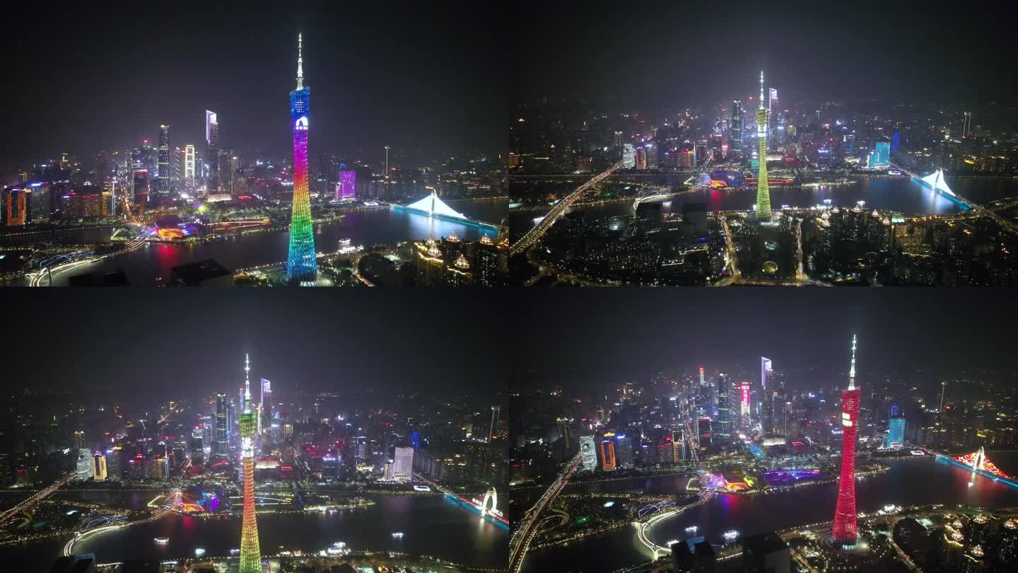 广州灯光节，一线城市夜晚风光
