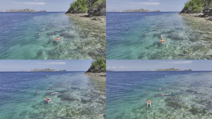 原创 印尼科莫多出海游泳浮潜自然风光航拍