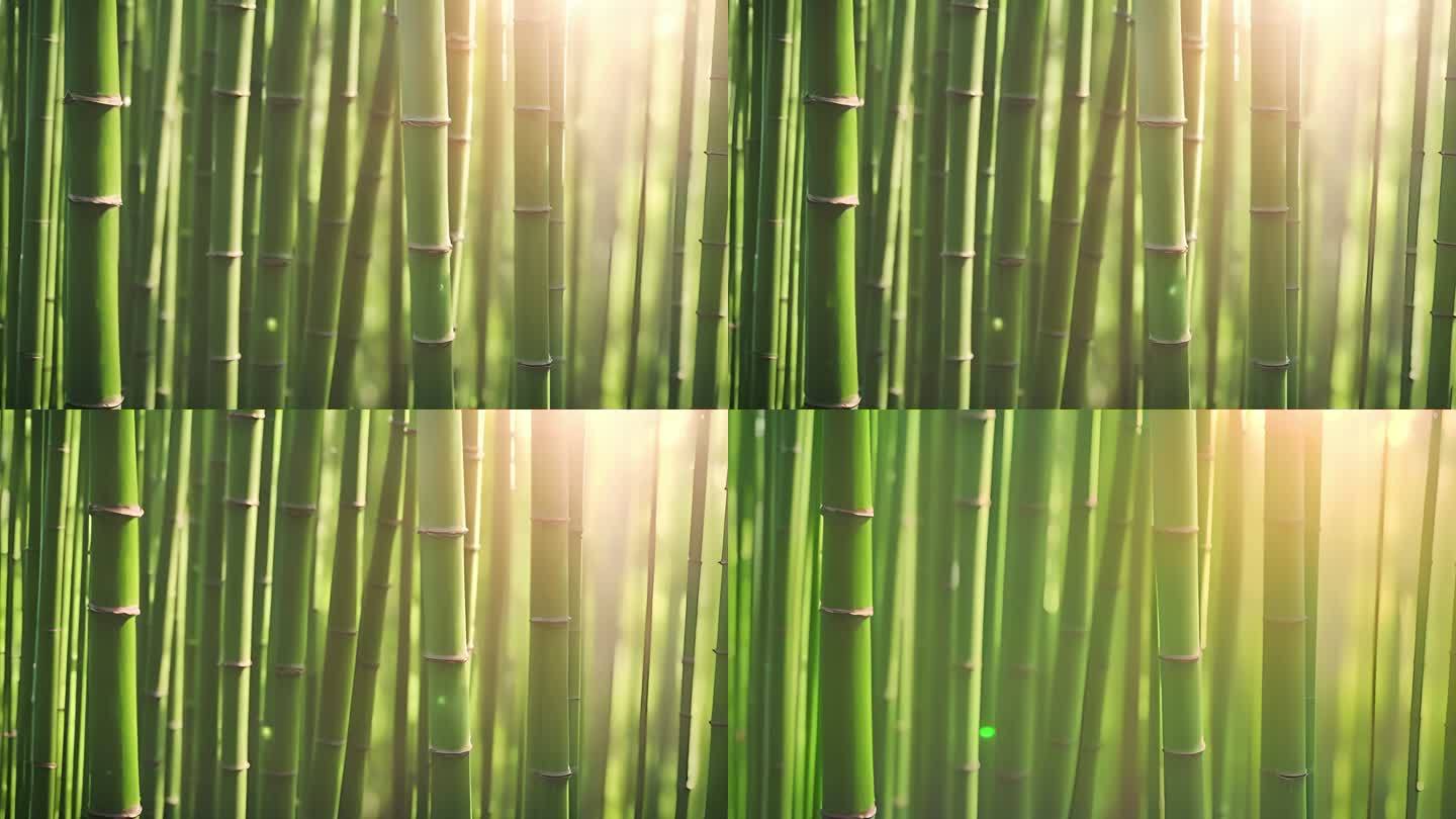 绿色竹林光影